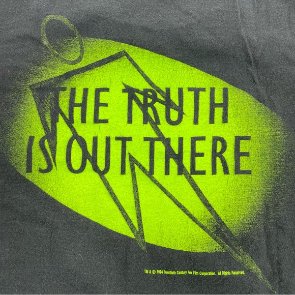 Vintage X-Files the truth is out there 1994 USA Made single stitch T-shirt Sz L - Picture 7 of 9